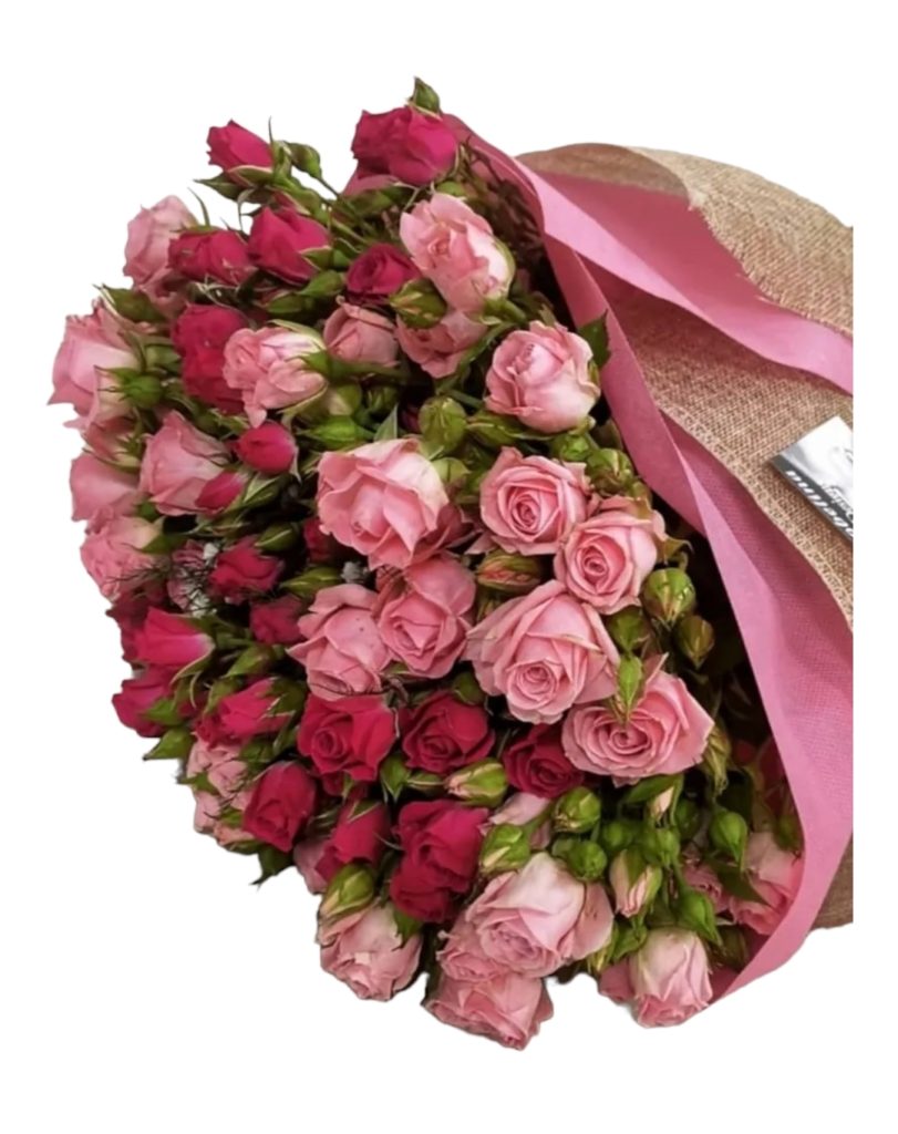 Double Color Mini Roses Bouquet - Robelina Gardens & Designs